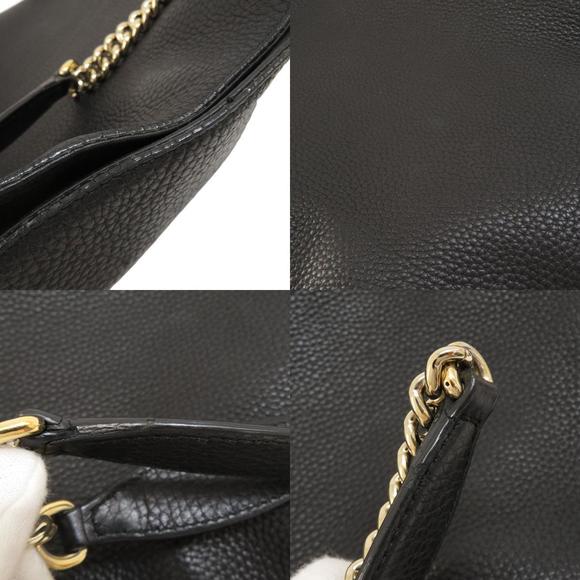 Gucci Soho Chain Bag Interlocking G Tote Bag Leather Black - Picture 7 of 9